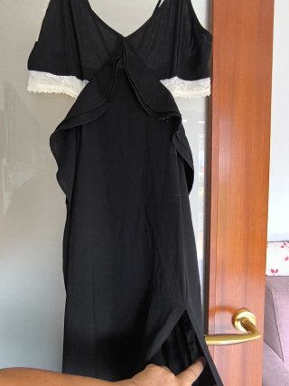 Vestido largo Zara negro con etiquetas