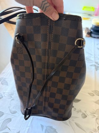 Borsa Louis Vuitton Neverfull Marrone Rossa