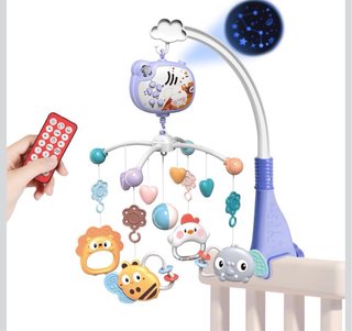 Móvil cuna de animales musical con mando y proyect