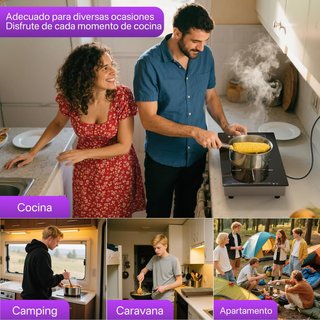 NUEVO - Placa Inducción 3500W 2 Fuegos