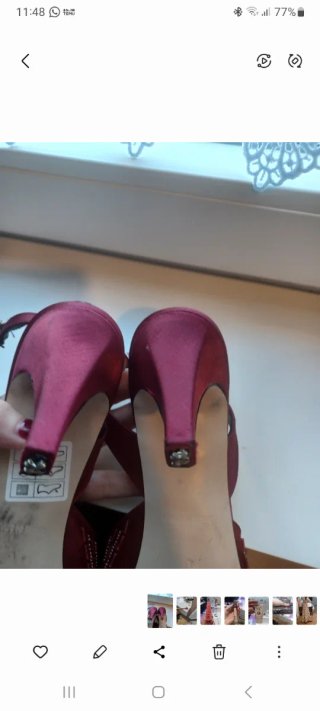 Zapatos invitada menbur color burdeos talla 40