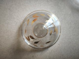 Juego tocador vintage cristal dorado