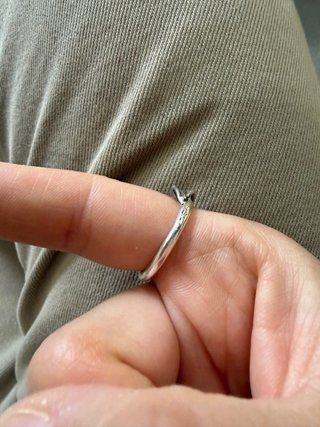 Anello a forma di piuma