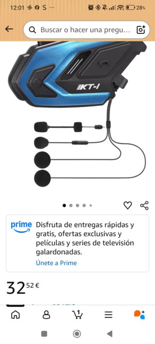 Intercomunicador Moto KT-1 Azul