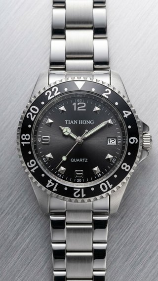 Orologio Tian Hong GMT Black Quartz