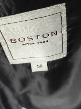 Traje de caballero gris y azul marca Boston