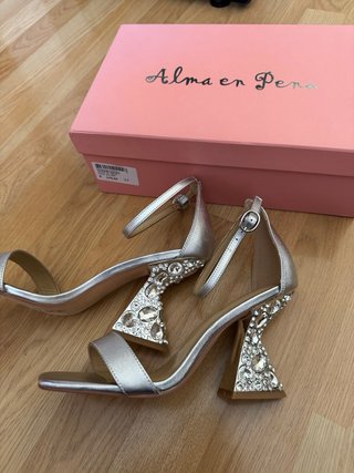 Sandalias Alma en Pena Plata Talla 37