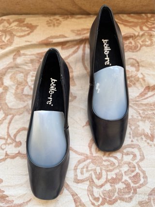 Zapatos de salón piel tacón bloque