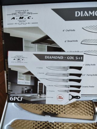 Set Coltelli Cucina Diamond A.M.C. 5+1