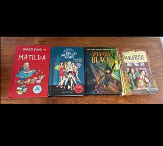 Lote 4 Libros Juveniles: Matilda, Zapatillas Rojas