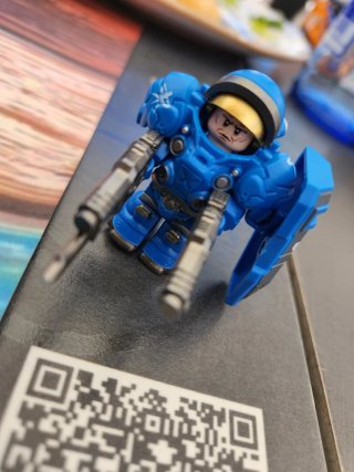 Minifigura StarCraft Terran Marine Azul