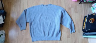 Jersey punto oversize azul claro