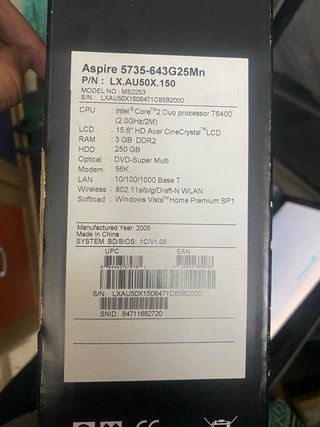 Portátil Acer Aspire Negro