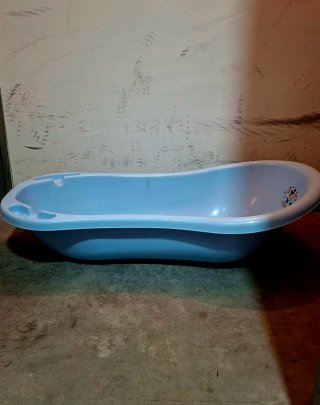 Bañera bebé plástico azul Mickey Mouse