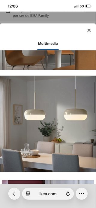 Lámpara Techo Blåsverk Ikea Beige/Blanco