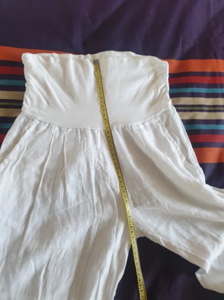 Pantalón lino mujer fajín elástico