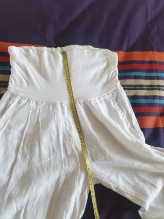 Pantalón lino mujer fajín elástico