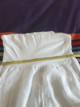 Pantalón lino mujer fajín elástico