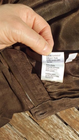 Pantalón de cuero marrón