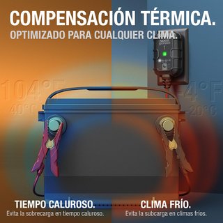 NOCO cargador mantenimiento batería plomo litio