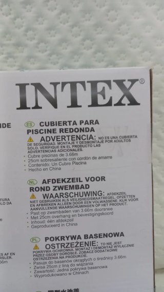 Cubierta Piscina Intex 3.66m