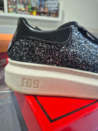 Scarpe F09 Glitter Nero/Argento Tg 37