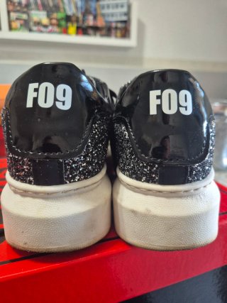Scarpe F09 Glitter Nero/Argento Tg 37