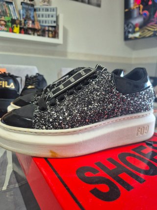 Scarpe F09 Glitter Nero/Argento Tg 37