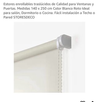 Tres estores blanco roto de 2, 1,4 y 1,2 de 2,5 h