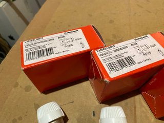 Lote 4 Válvulas Honeywell + Cabezales Termostático