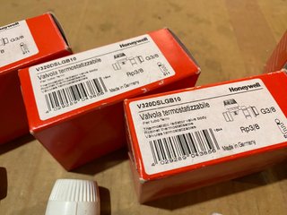 Lote 4 Válvulas Honeywell + Cabezales Termostático