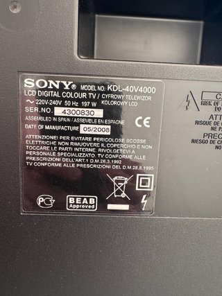 TV Sony Bravia 40 Negra
