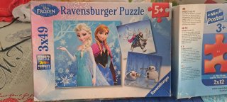 Puzzle Ravensburger Frozen 3x49 + Mini Poster