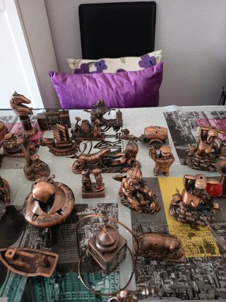 Colección encendedores cobre figuras
