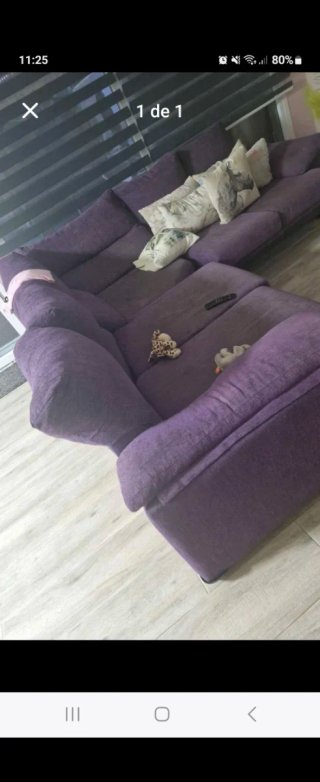Sofá modular de tela morado