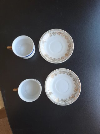 Conjunto 2 Tazas y Platos Santa Clara