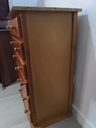 Cómoda de madera 6 cajoned ancho 68 prof 44 alto95