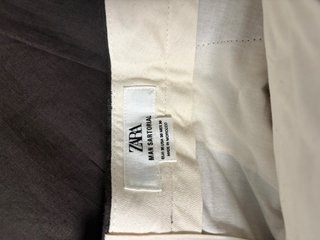 Traje de lino Zara Marrón