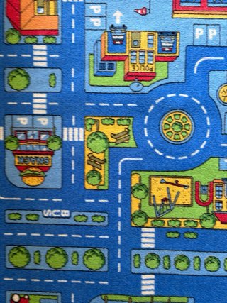 Alfombra infantil ciudad calles juego 80*130 cm