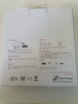 Lector DVD WRITER Portátil Hitachi-LG