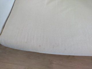 Sofá 3 plazas blanco tela