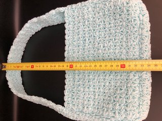 Borsa uncinetto turchese