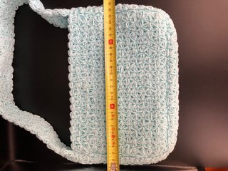 Borsa uncinetto turchese