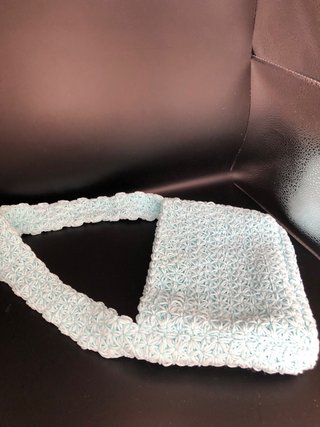 Borsa uncinetto turchese