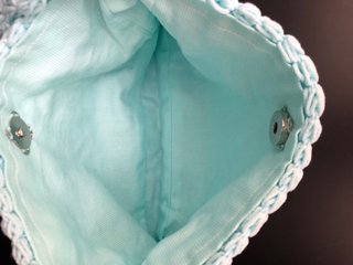 Borsa uncinetto turchese