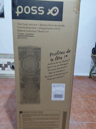 Equipo de sonido POSS negro y azul
