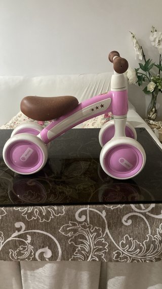 Bicicleta infantil 4 ruedas rosa
