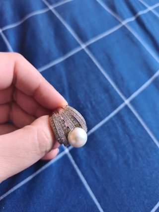 Anillo Plata 925 con Perla y Circonitas