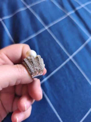 Anillo Plata 925 con Perla y Circonitas