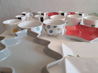 Lote Tazas y Platos Cerámica